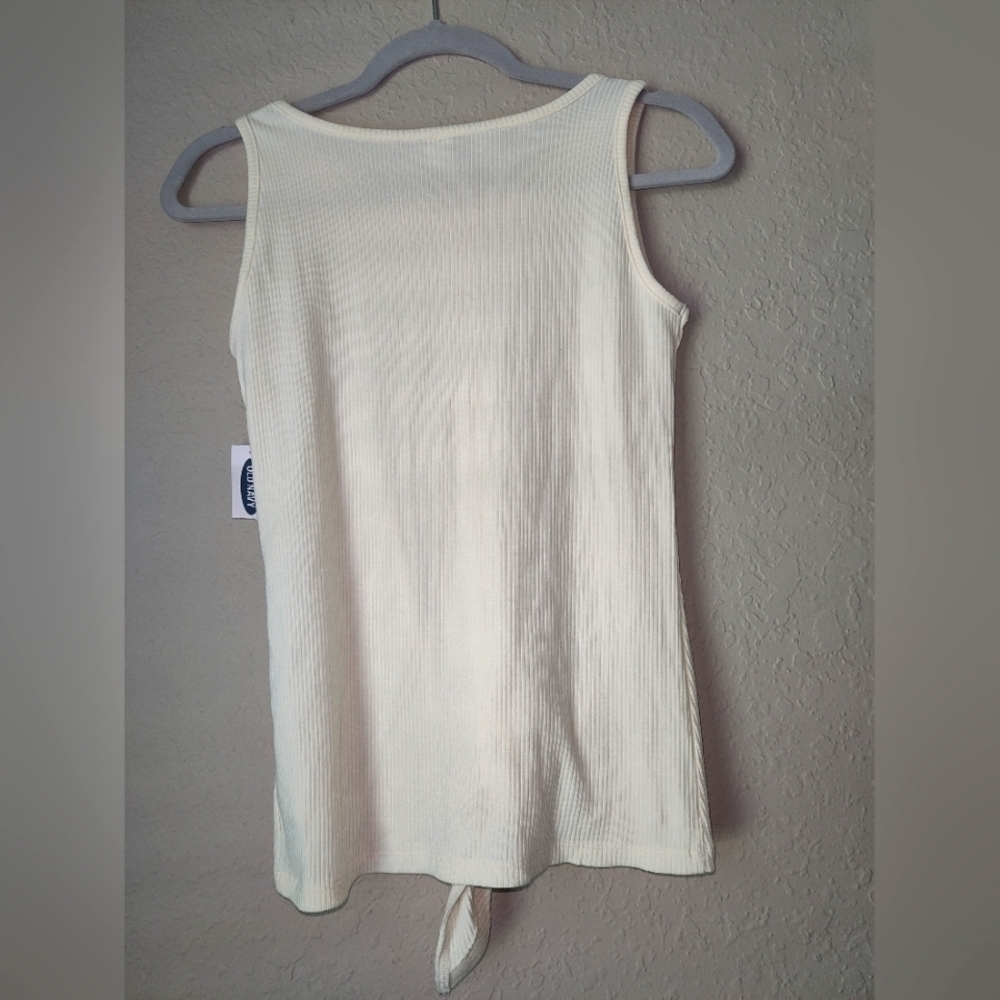 Old-Navy Rib-Knit Tie-Front Tank Top for Girls size XL (14) - Picture 6 of 8